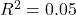 R^2 = 0.05