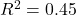 R^2 = 0.45