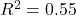 R^2 = 0.55